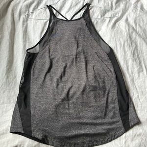 lululemon athletica Gray and Black Racerback Tank Top